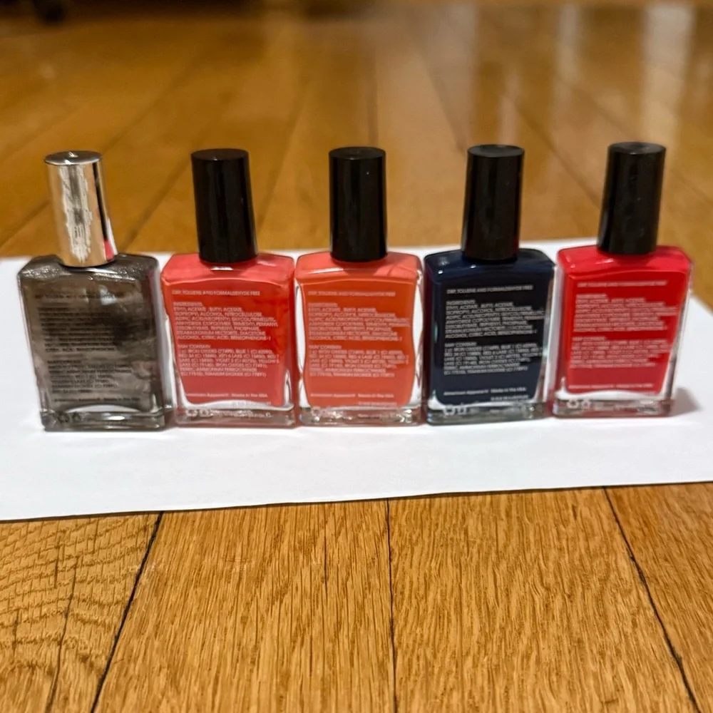 American Apparel Vibrant Nail Polish Collection Set of 5 - Picture 2 of 2